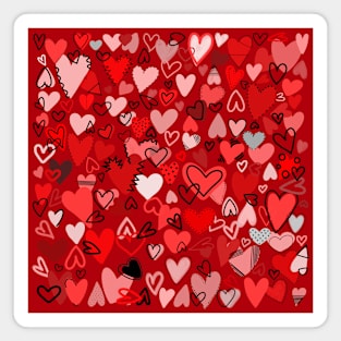 RED HEARTS Magnet